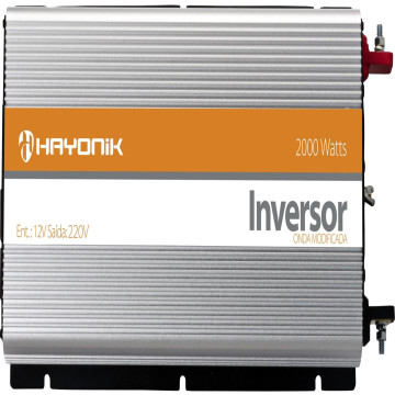 INVERSOR ONDA MODIFICADA 12VDC/220V USB 2000W - HAYONIK